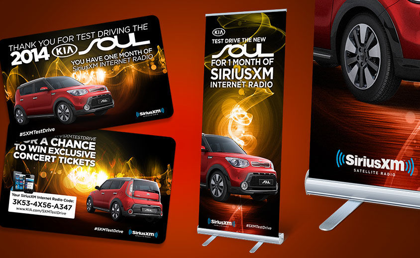 Point of Purchase Marketing Design: SiriusXM and Kia Soul
