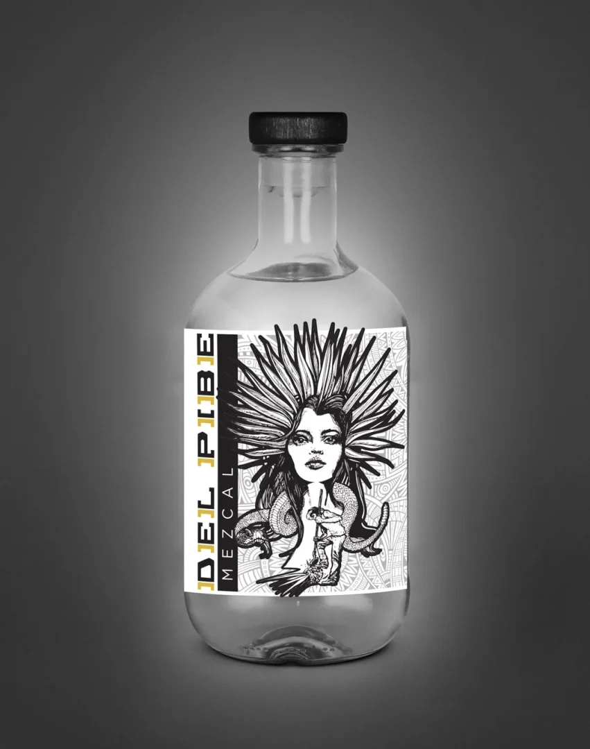 Del Pibe Mezcal Label and Logo Design