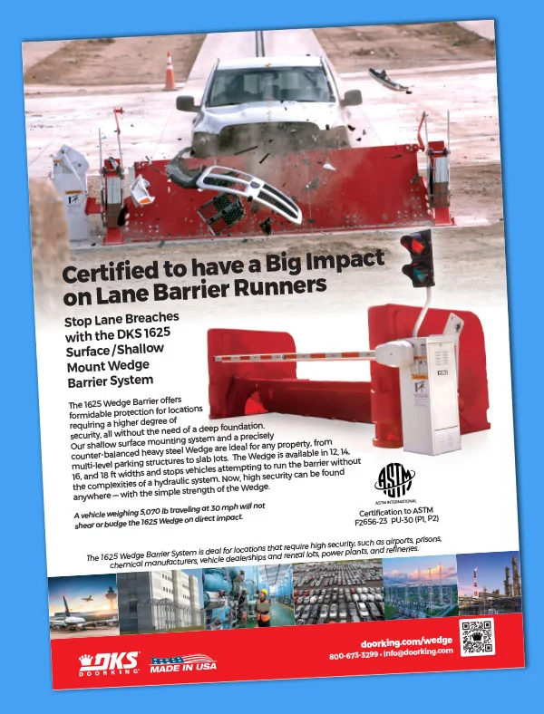 DKS 1625 Wedge Certified Advertising highlighting DKS 1625 Wedge Certification and designed by Dogs of Design