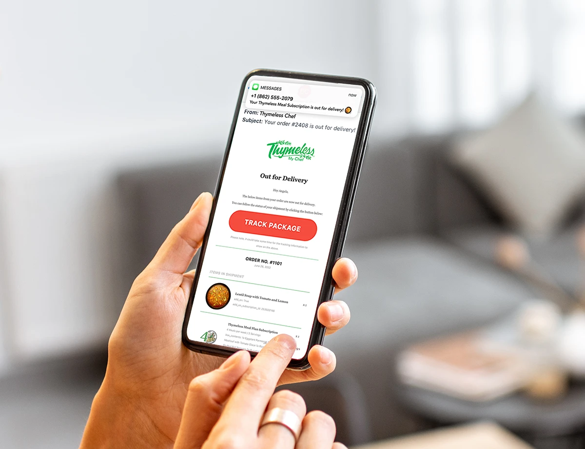 Thymeless phone order delivery