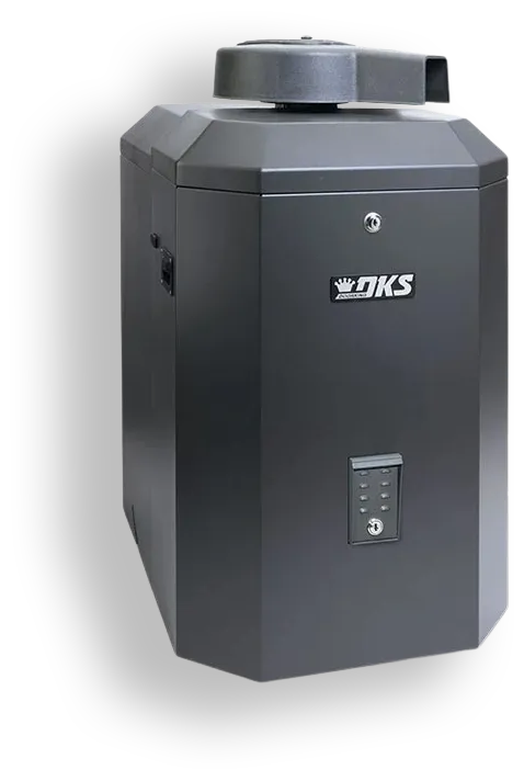 DKS Doorking's industrial Gate Operator featured on a clear background, expertly photographed by Dogs of Design